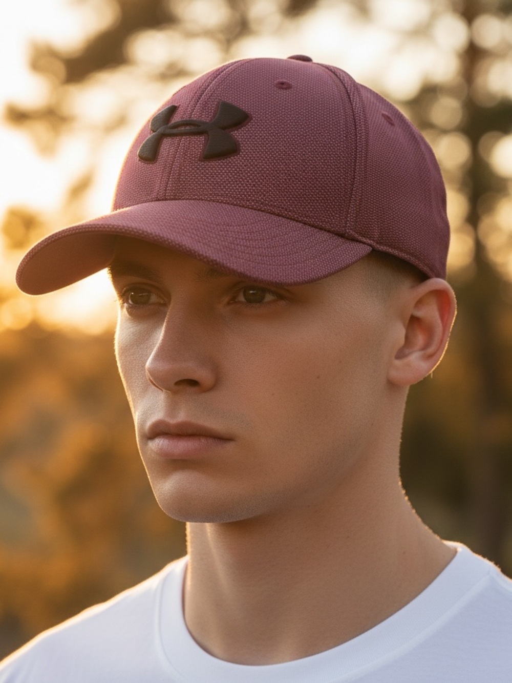 Under Armour Burgundy Curved-Brim Cap